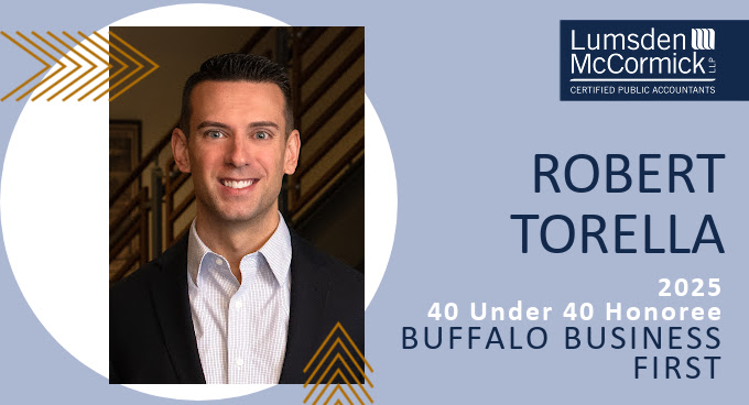 Lumsden McCormick Partner Robert Torella, CPA Named to 40 Under 40