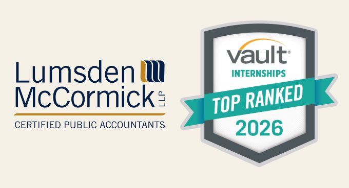 Lumsden McCormick CPA Recognized for Internship Program by Vault Career Intelligence